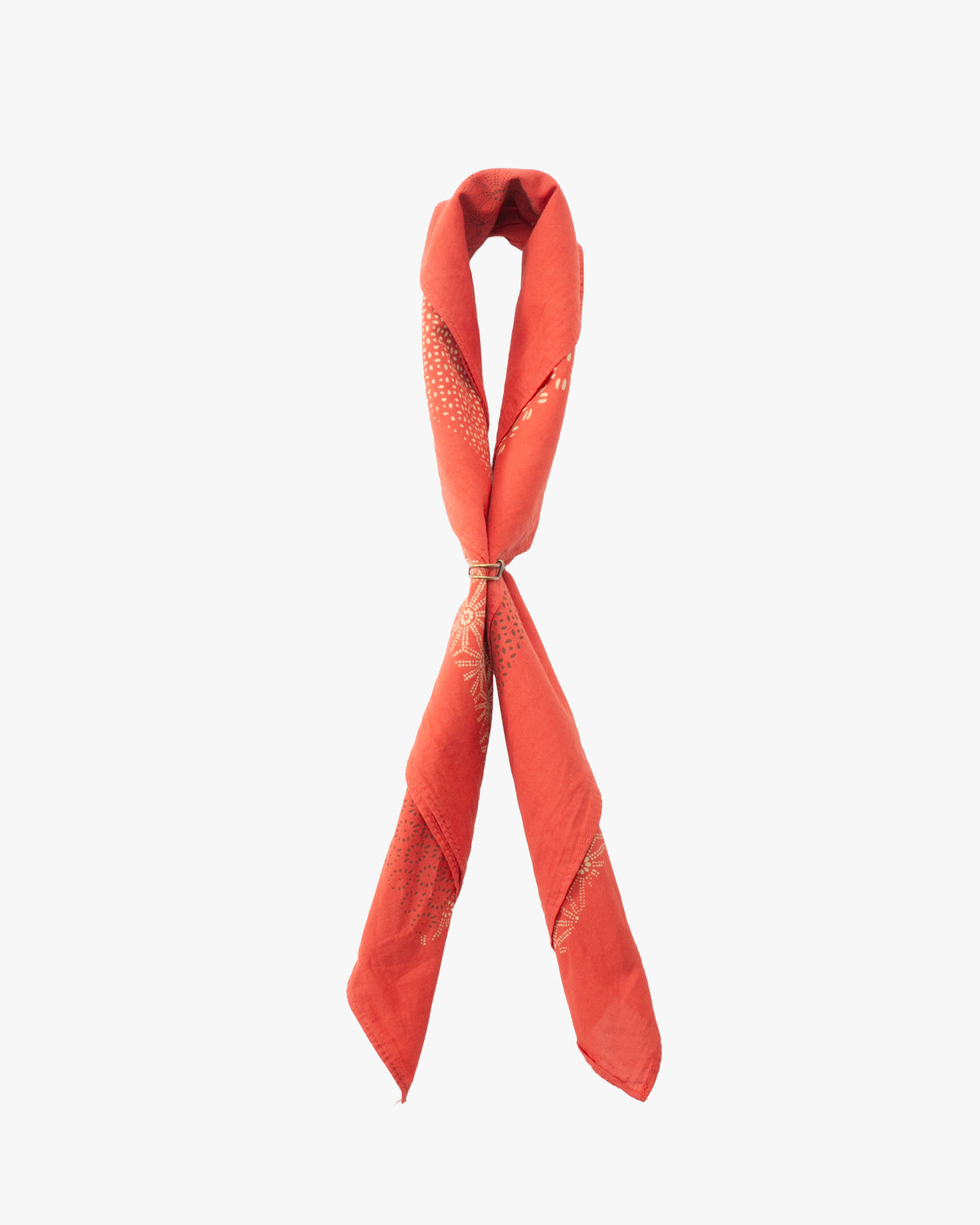 Kiriko Original Screen Printed, Custom-Dyed Bandana, Katazome Multi - Red