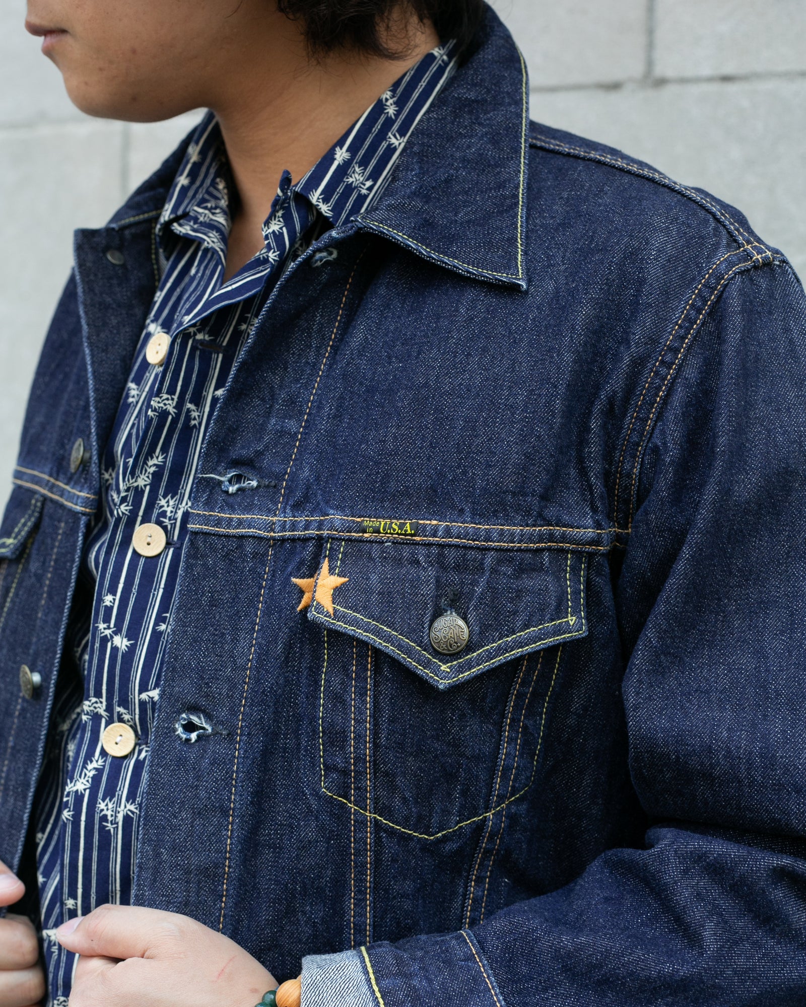 Japanese Repro, Type III Denim Jacket, Sugar Cane Brand, Denim with Embroidered Star