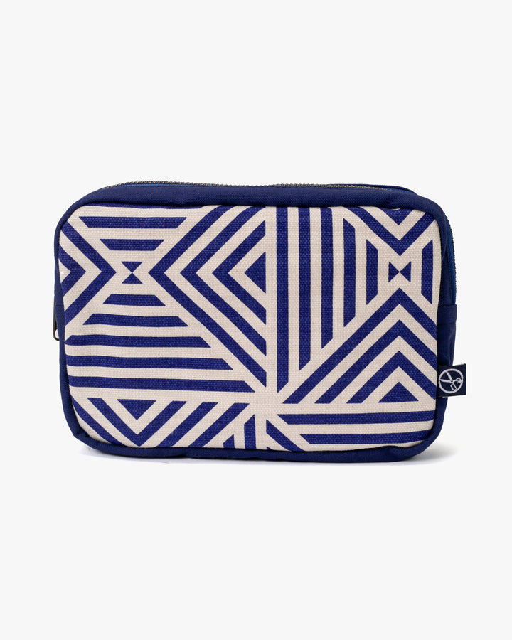 Maple &amp; Moon Bag, Pouch, Blue Geometric
