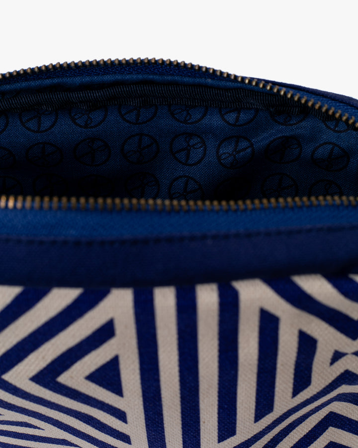 Maple &amp; Moon Bag, Pouch, Blue Geometric