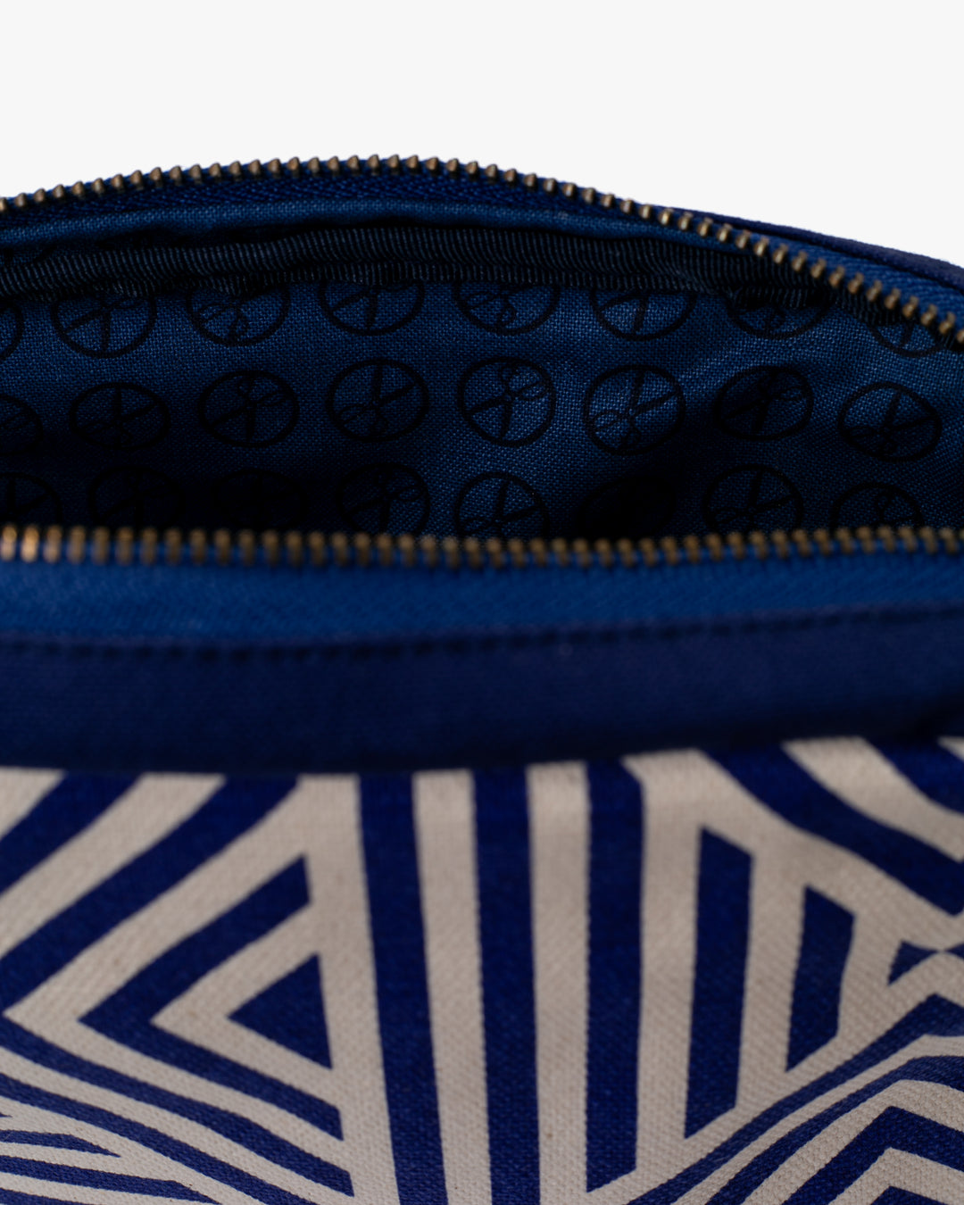 Maple &amp; Moon Bag, Pouch, Blue Geometric