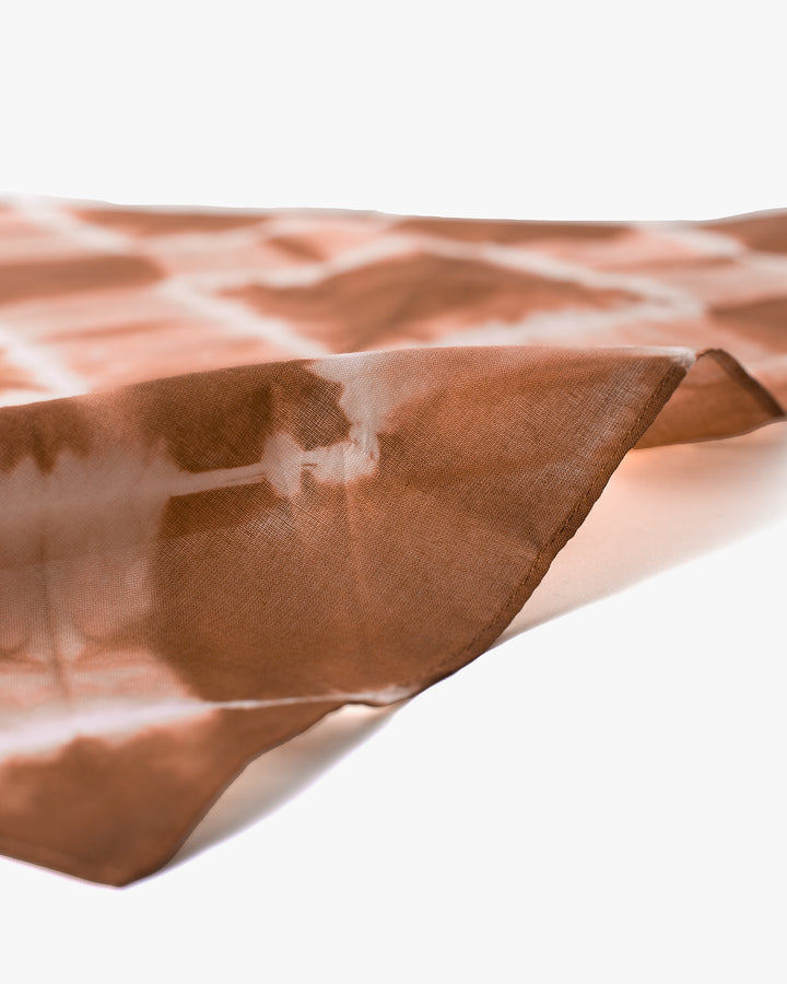 Japanese Handkerchief, Rust and White Tie Dye