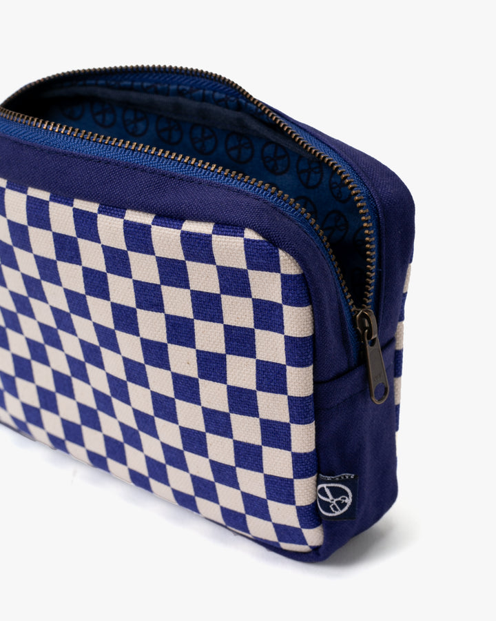 Maple &amp; Moon Bag, Pouch, Blue Ichimatsu
