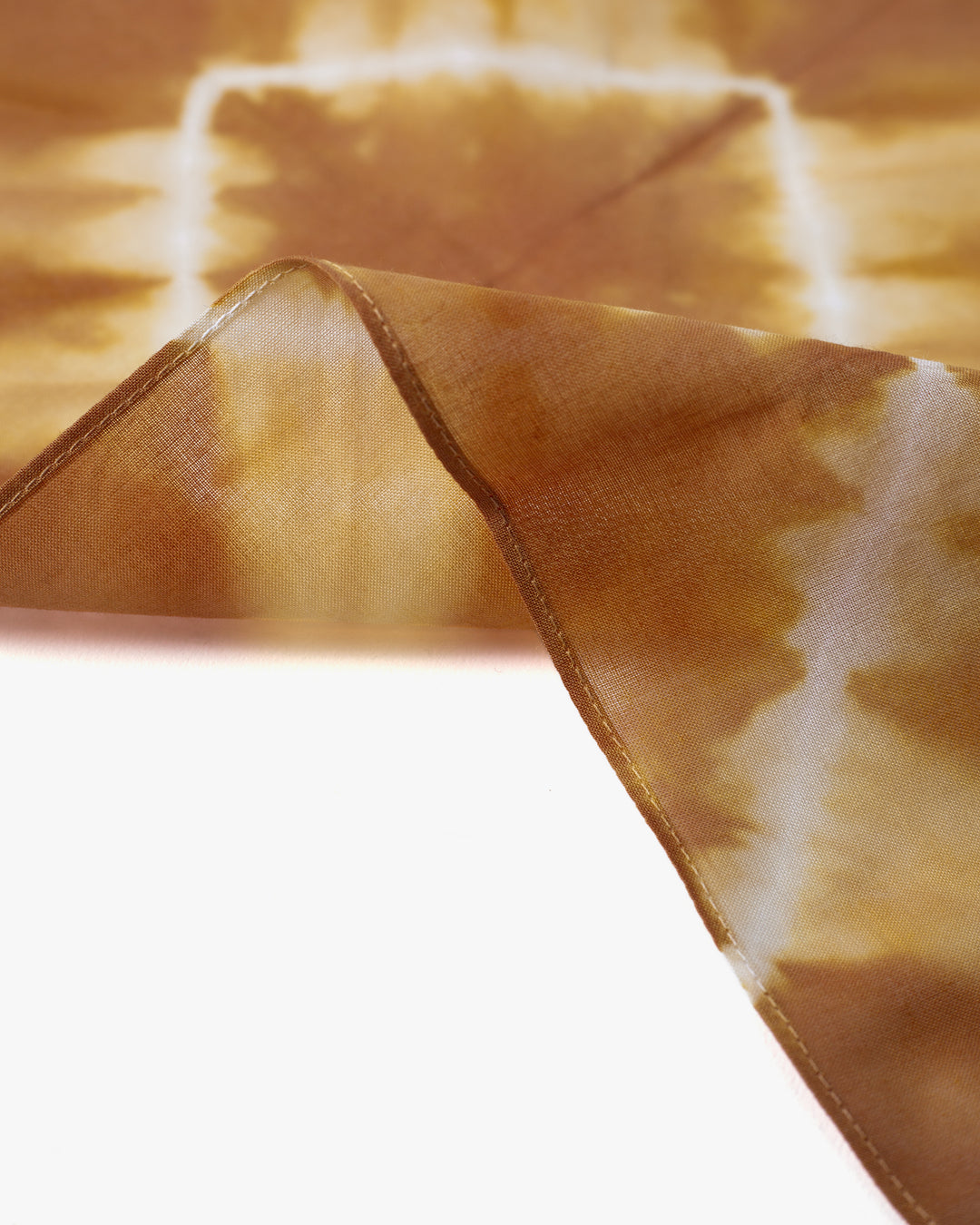 Japanese Handkerchief, Brown and White Tie Dye