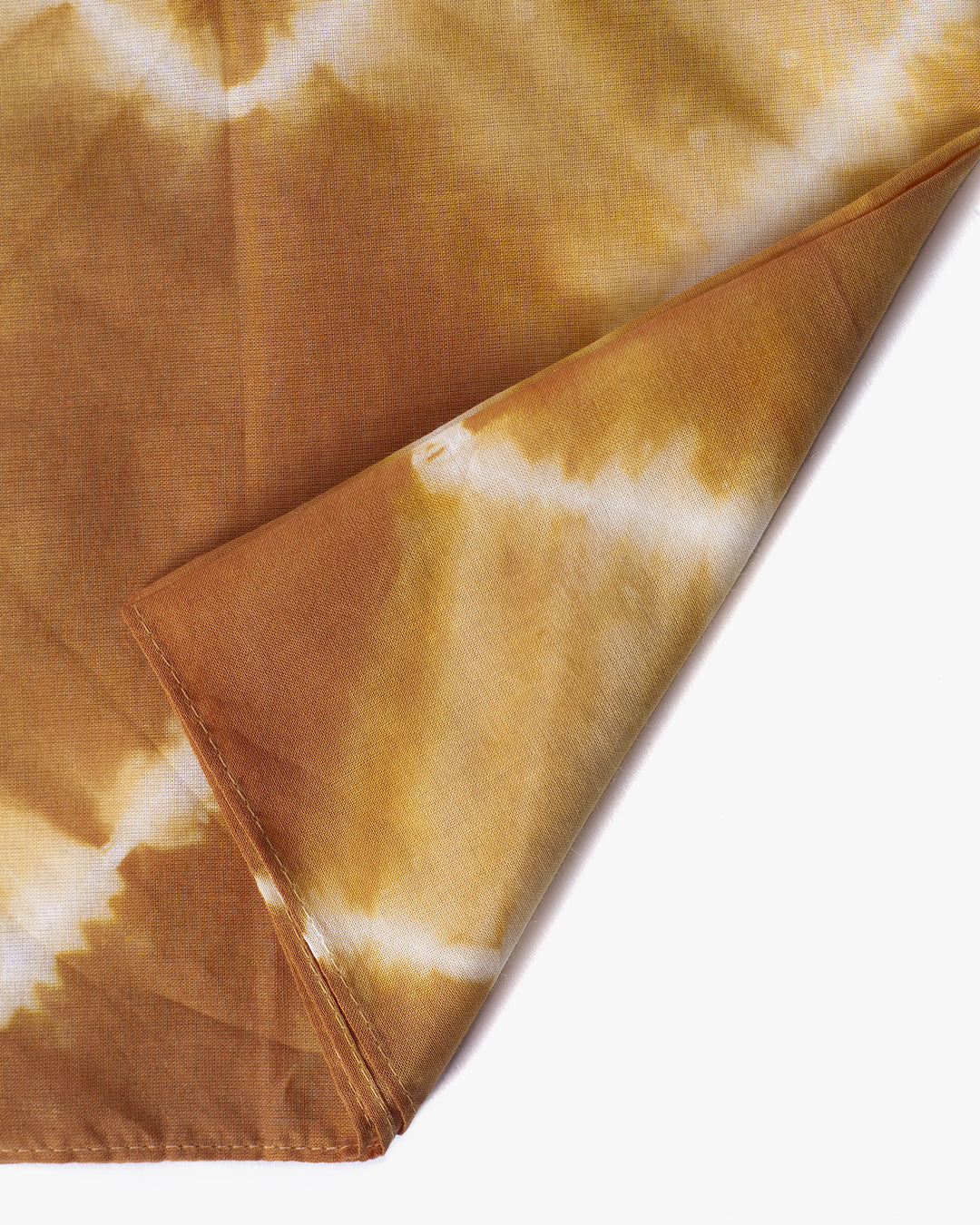 Japanese Handkerchief, Brown and White Tie Dye