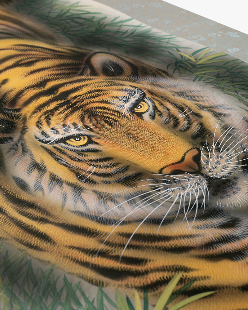 Vintage Wall Scroll, Tiger