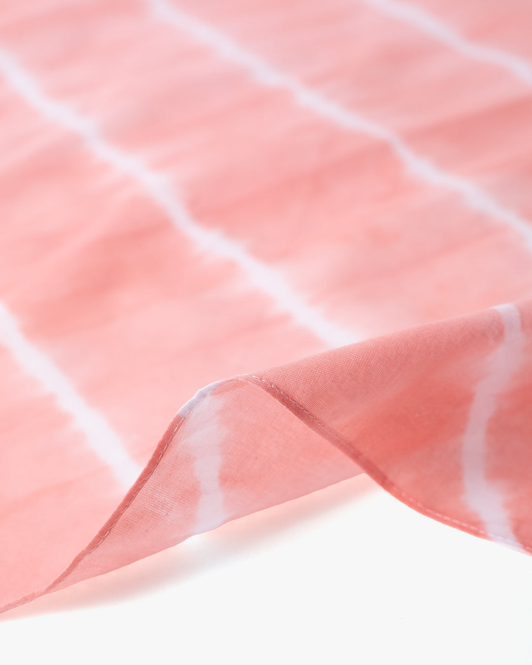 Japanese Handkerchief, Pink and White Tie Dye