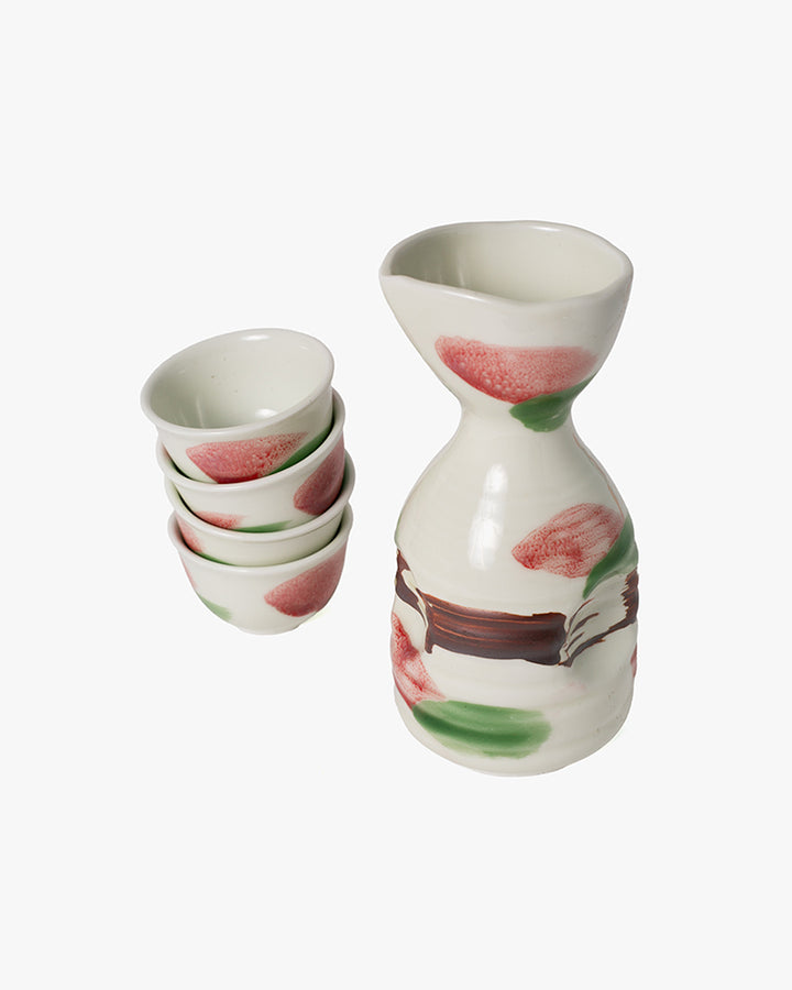 Sake Set, Ichiyama, Hand-painted, Honoka