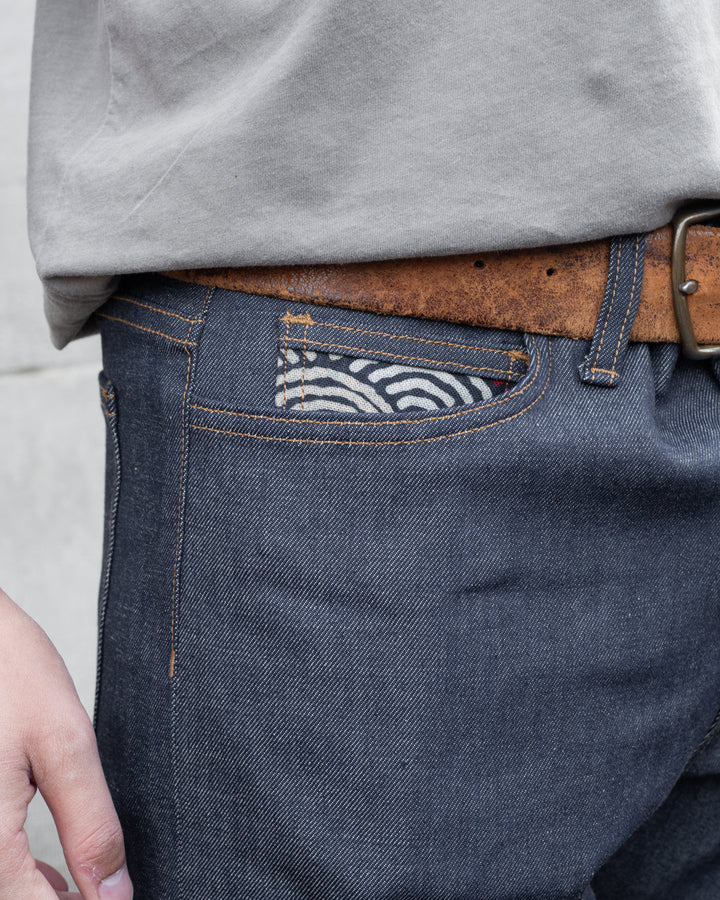 Kiriko Original Denim Jeans, US Made 12.5 oz. Premium Selvedge, Raw, Seigaiha