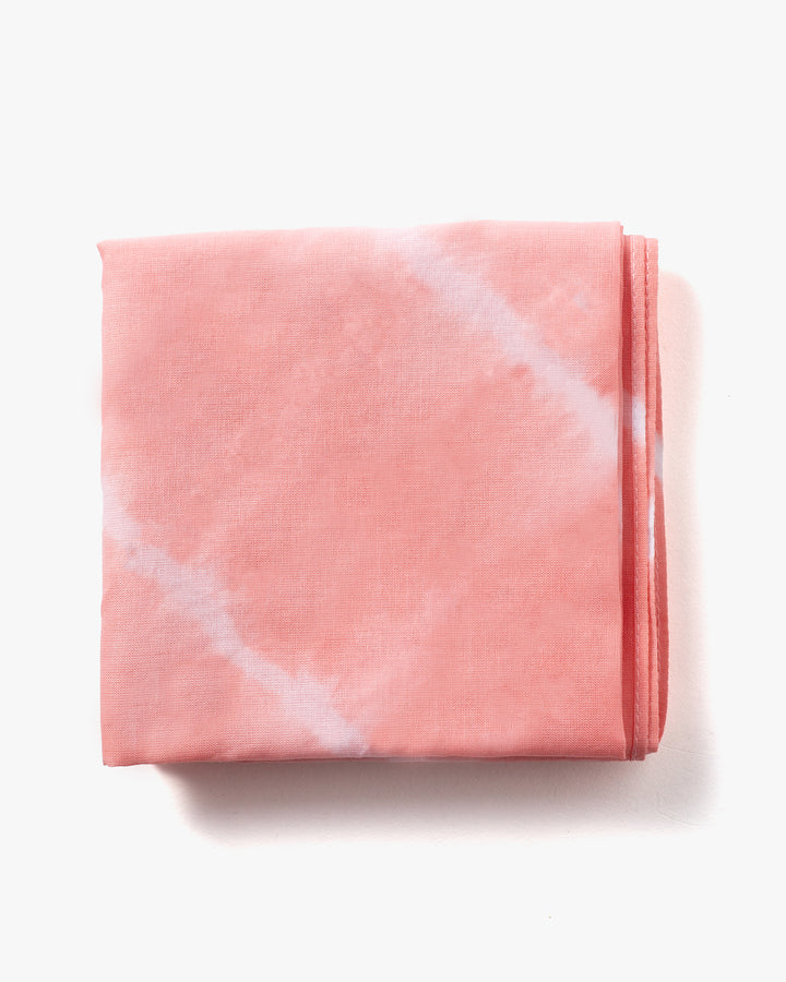 Japanese Handkerchief, Pink and White Tie Dye