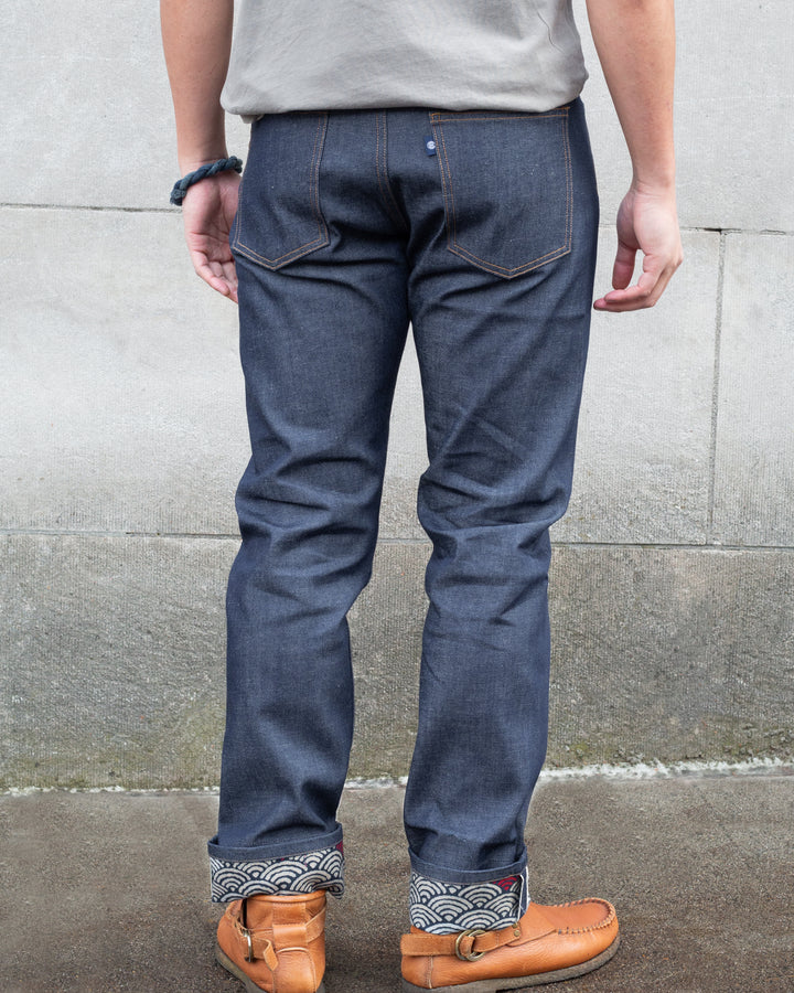 Kiriko Original Denim Jeans, US Made 12.5 oz. Premium Selvedge, Raw, Seigaiha