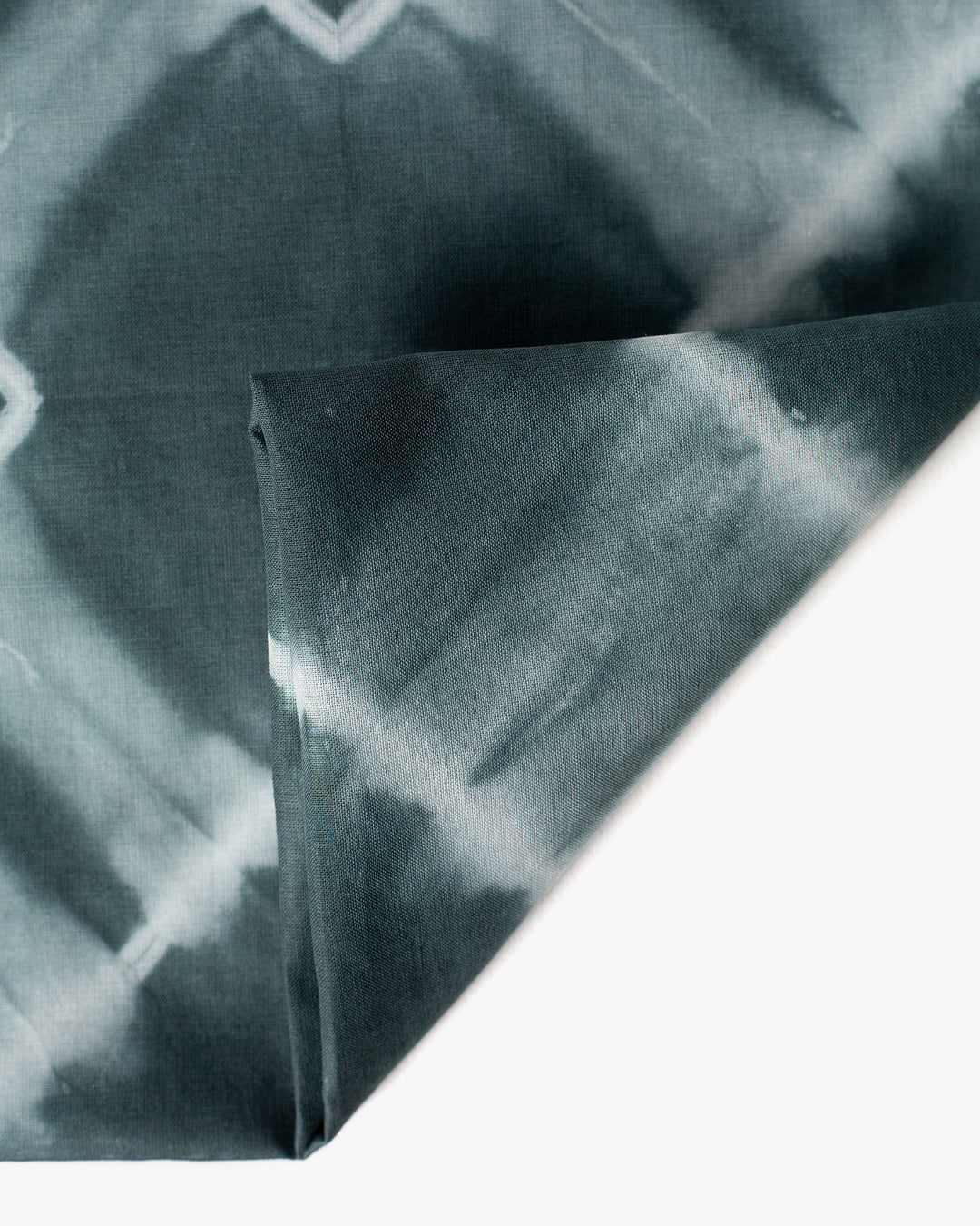 Japanese Handkerchief, Slate Blue and White Tie Dye