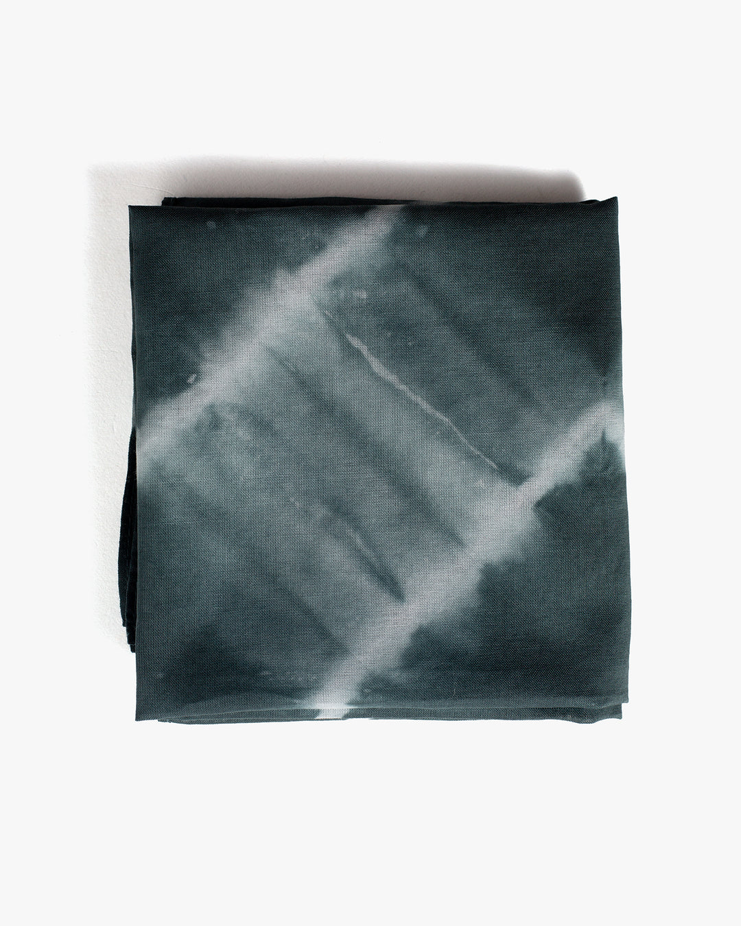 Japanese Handkerchief, Slate Blue and White Tie Dye