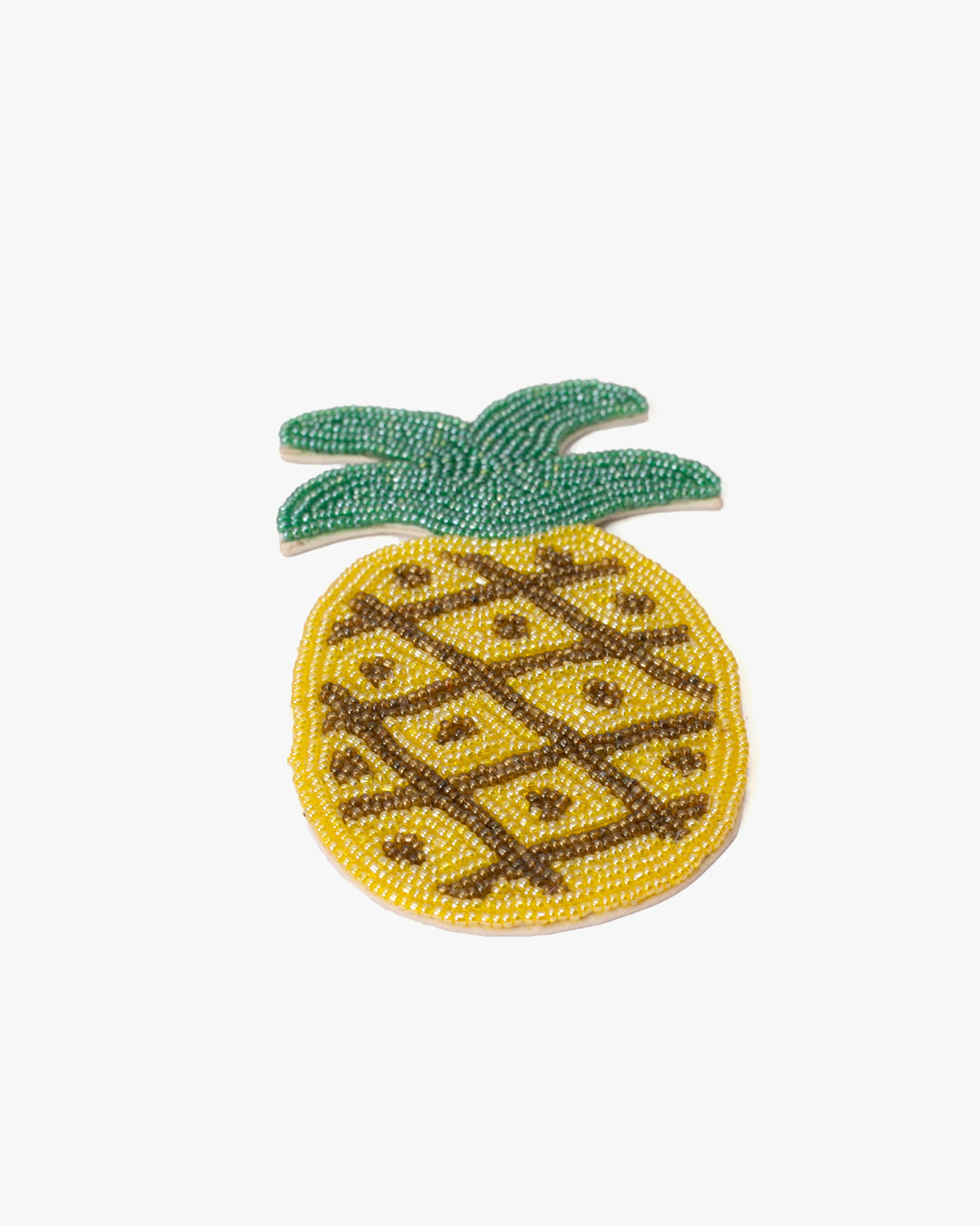 Coaster, Bisque, Beaded Water Pineapple