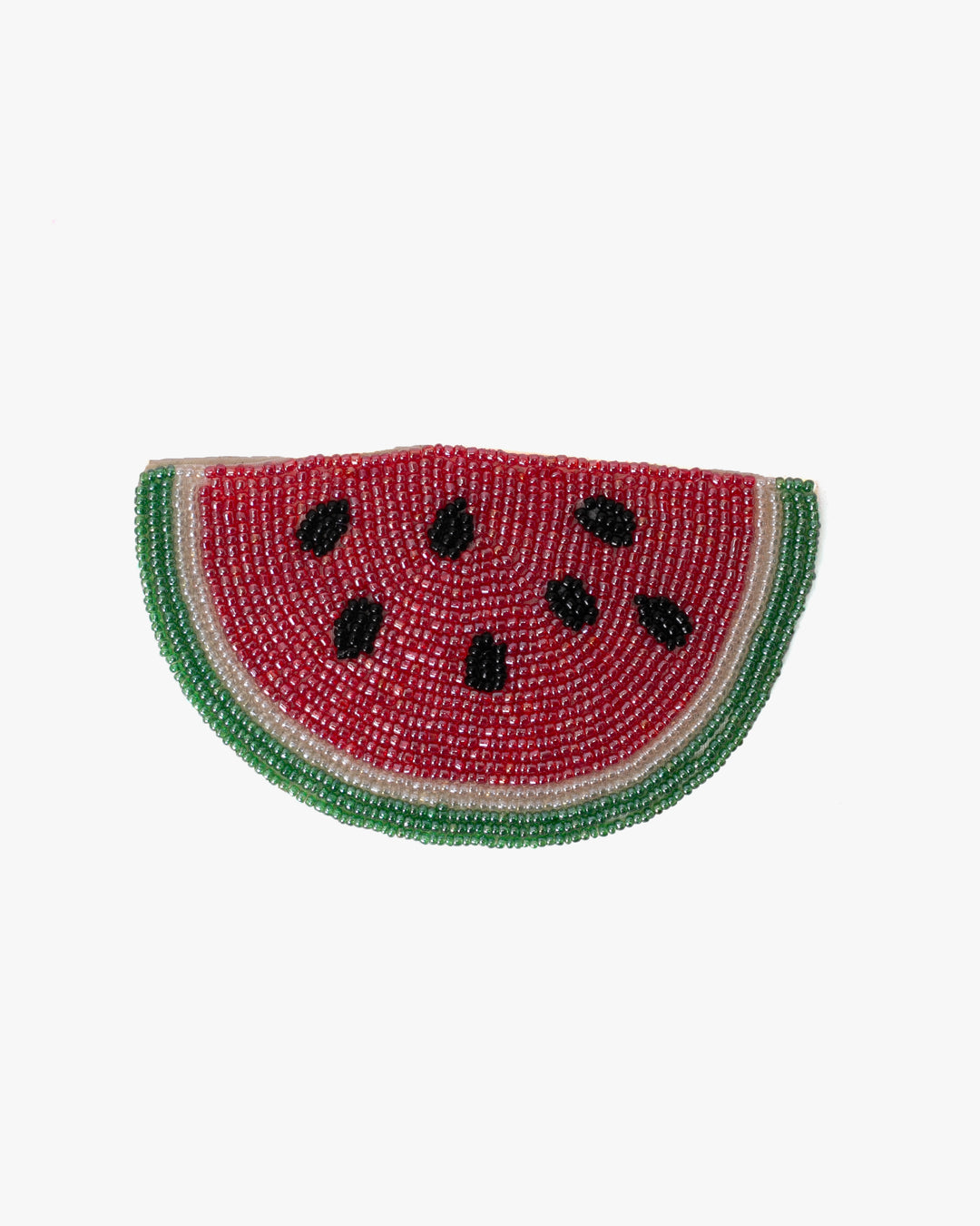 Coaster, Bisque, Beaded Watermelon