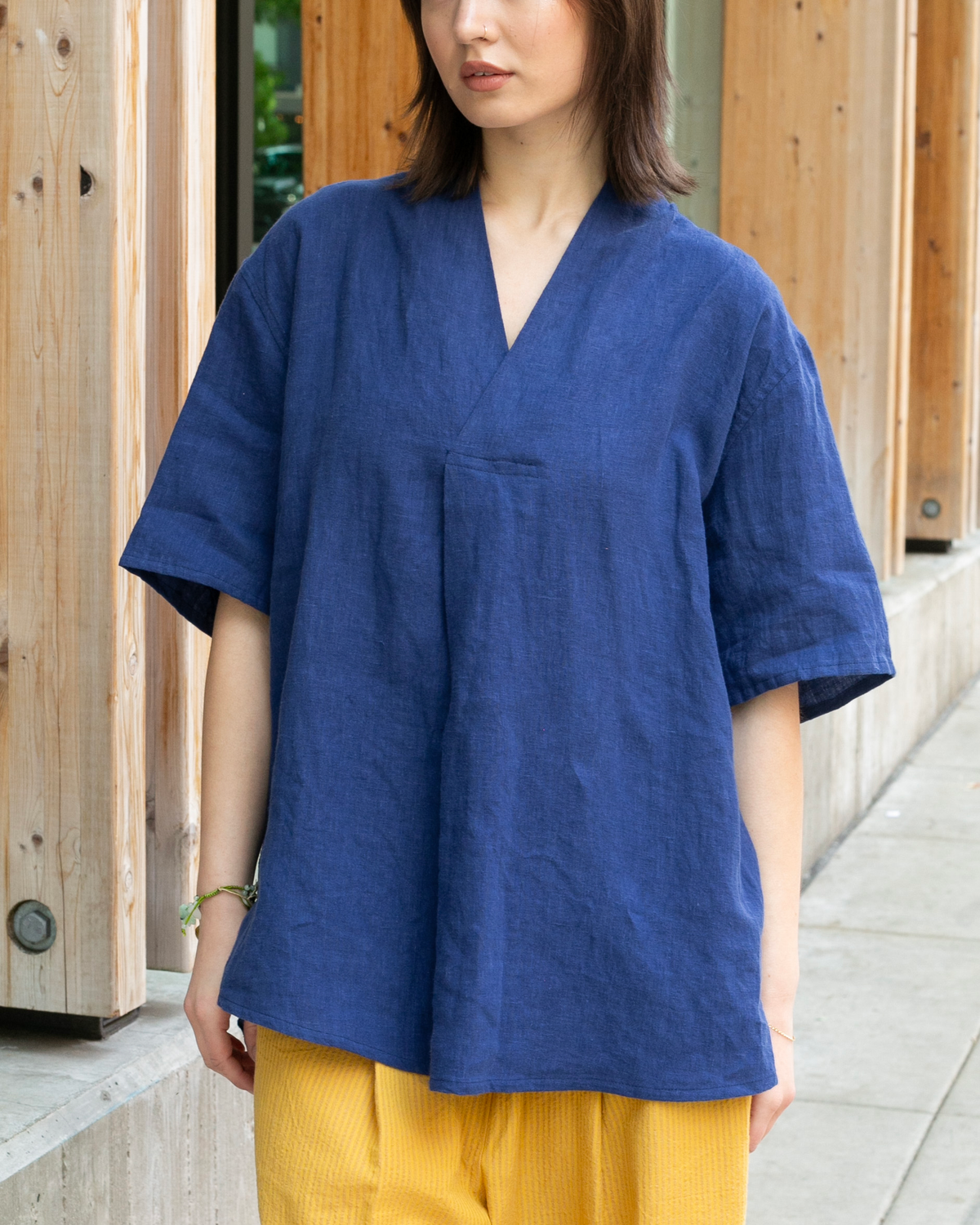 Kiriko Original French Linen Tunic, Indigo