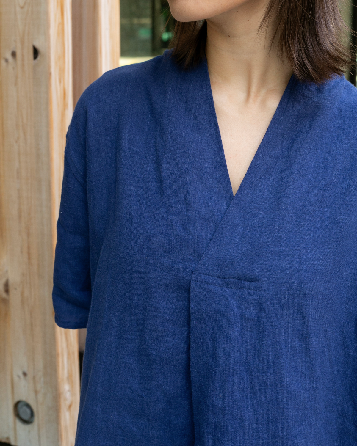 Kiriko Original French Linen Tunic, Indigo