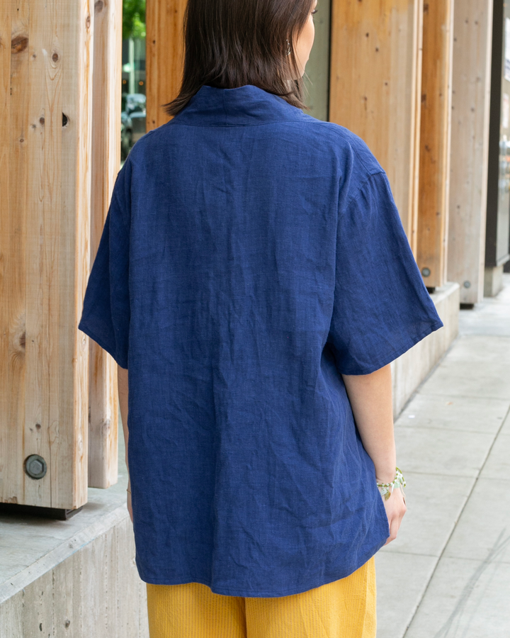Kiriko Original French Linen Tunic, Indigo