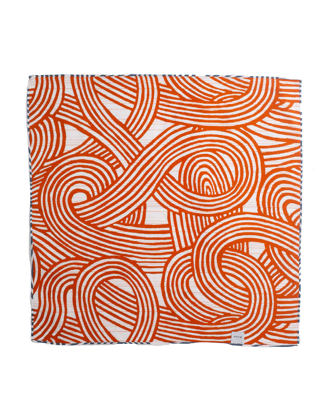Modern Furoshiki, Musubi, Reversible, Isa Monyo, Knot, Blue and Orange, 19 x 19