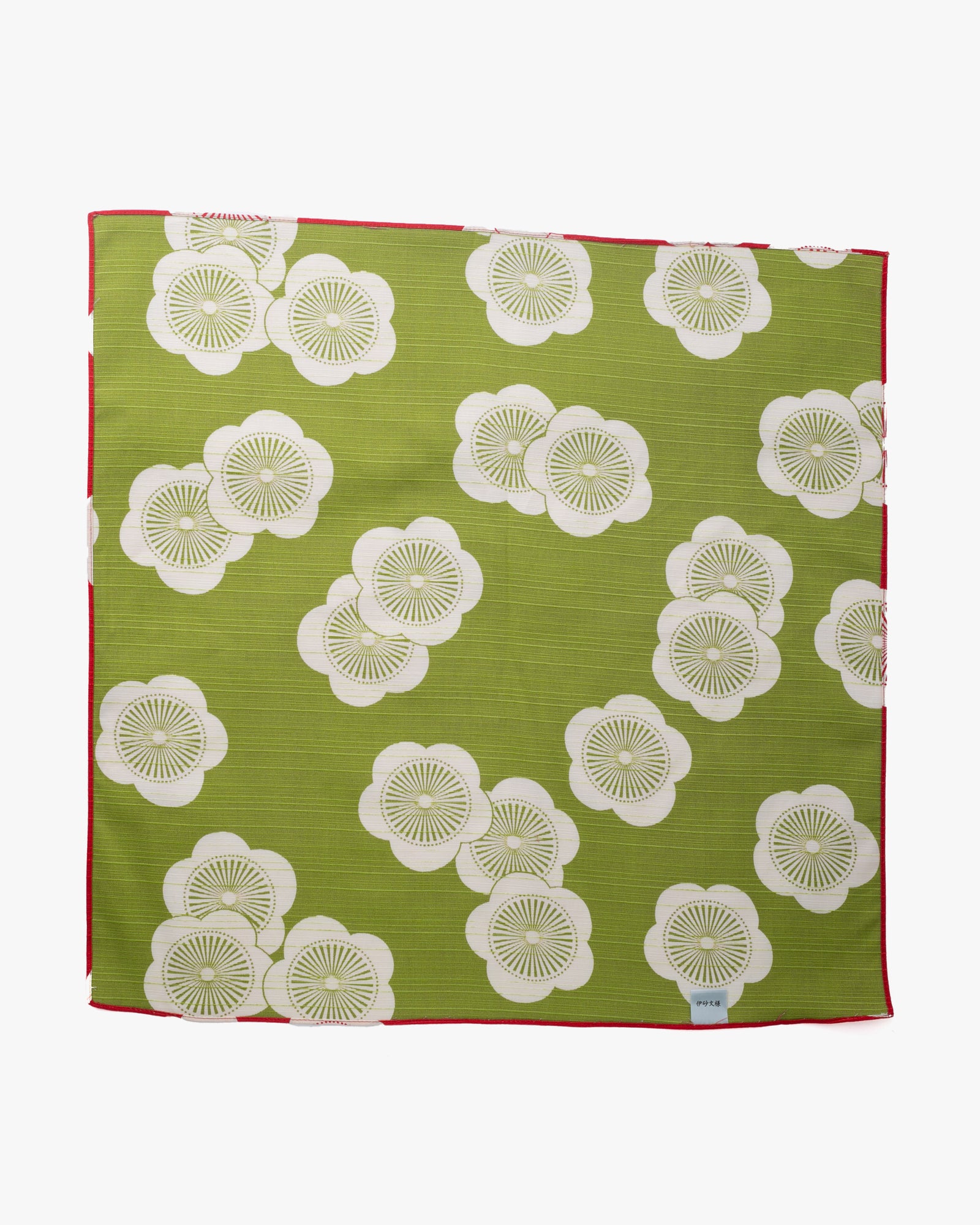 Modern Furoshiki, Musubi, Reversible, Isa Monyo, Ume, Lime Green and Orange, 19 x 19