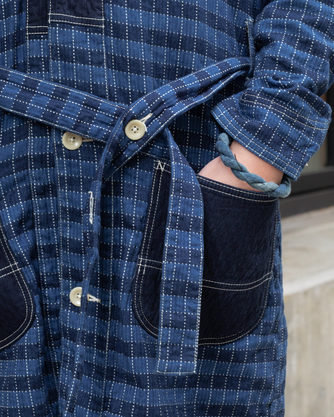 Japanese Repro Denim Coverall, FDMTL, Full Length, Contrast Stitch - M