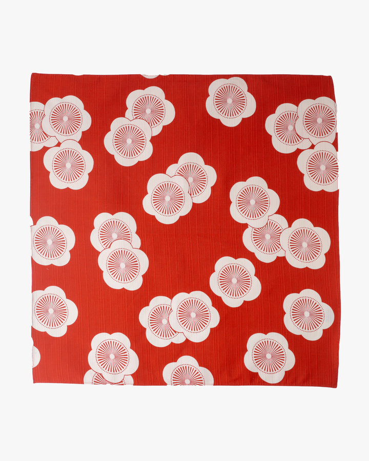Modern Furoshiki, Musubi, Reversible, Isa Monyo, Ume, Lime Green and Orange, 19 x 19
