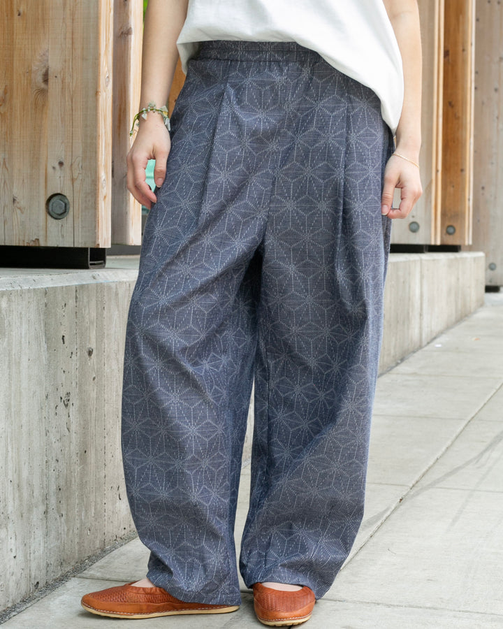 Kiriko x ToK, Lantern Pants, Grey Asanoha