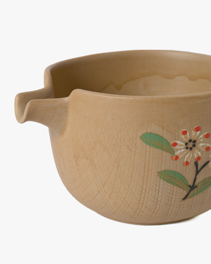 Sake Set, Ichiyama, Hand-painted Blue and Pink Kobana