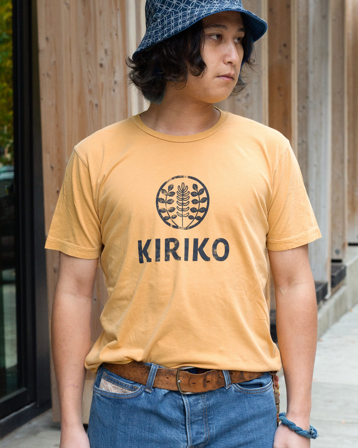 Kiriko Original Tee, 6oz Cotton, Printed Logo, Sunflower