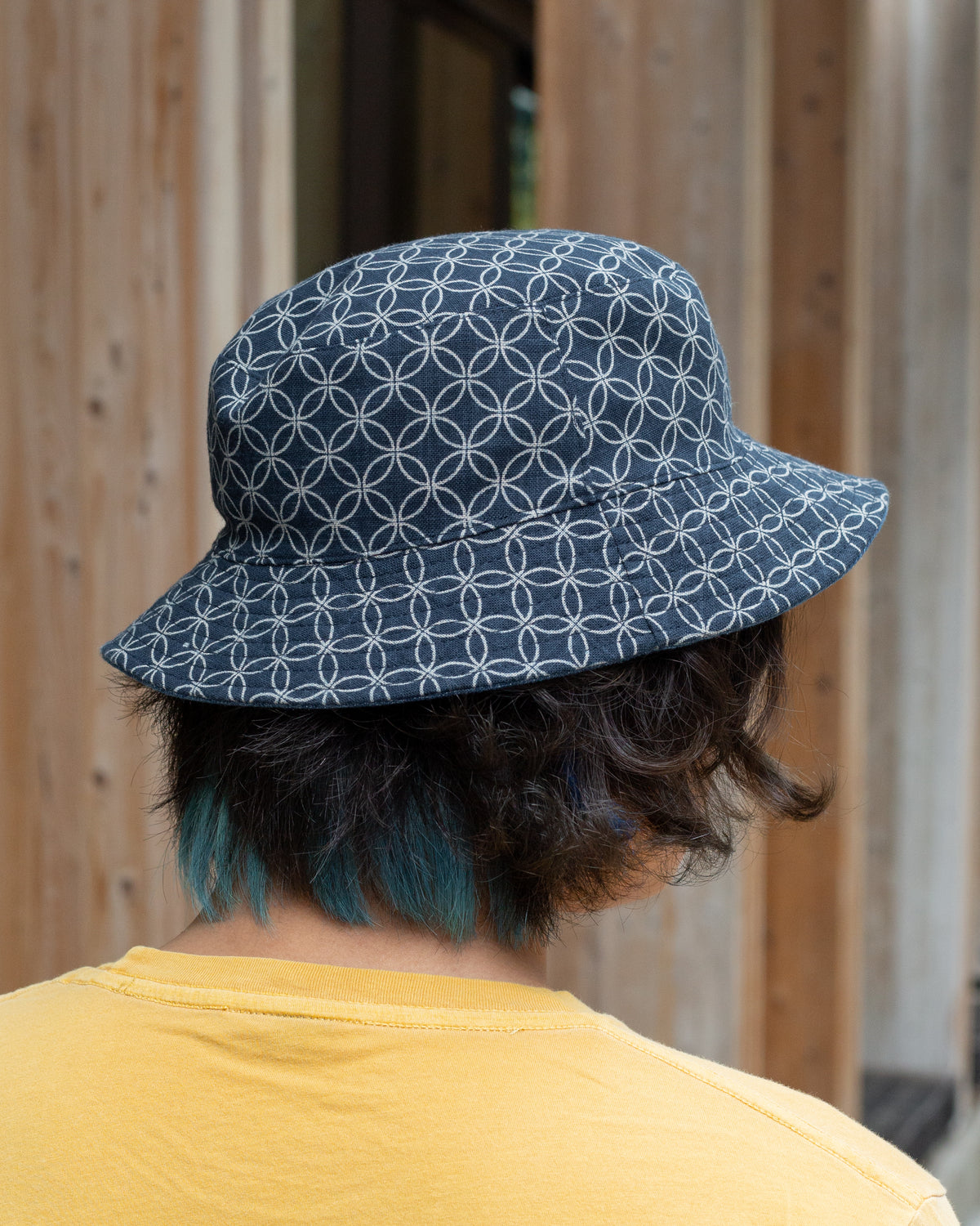 Kiriko Original Bucket Hat, Reversible, Shippou Denim
