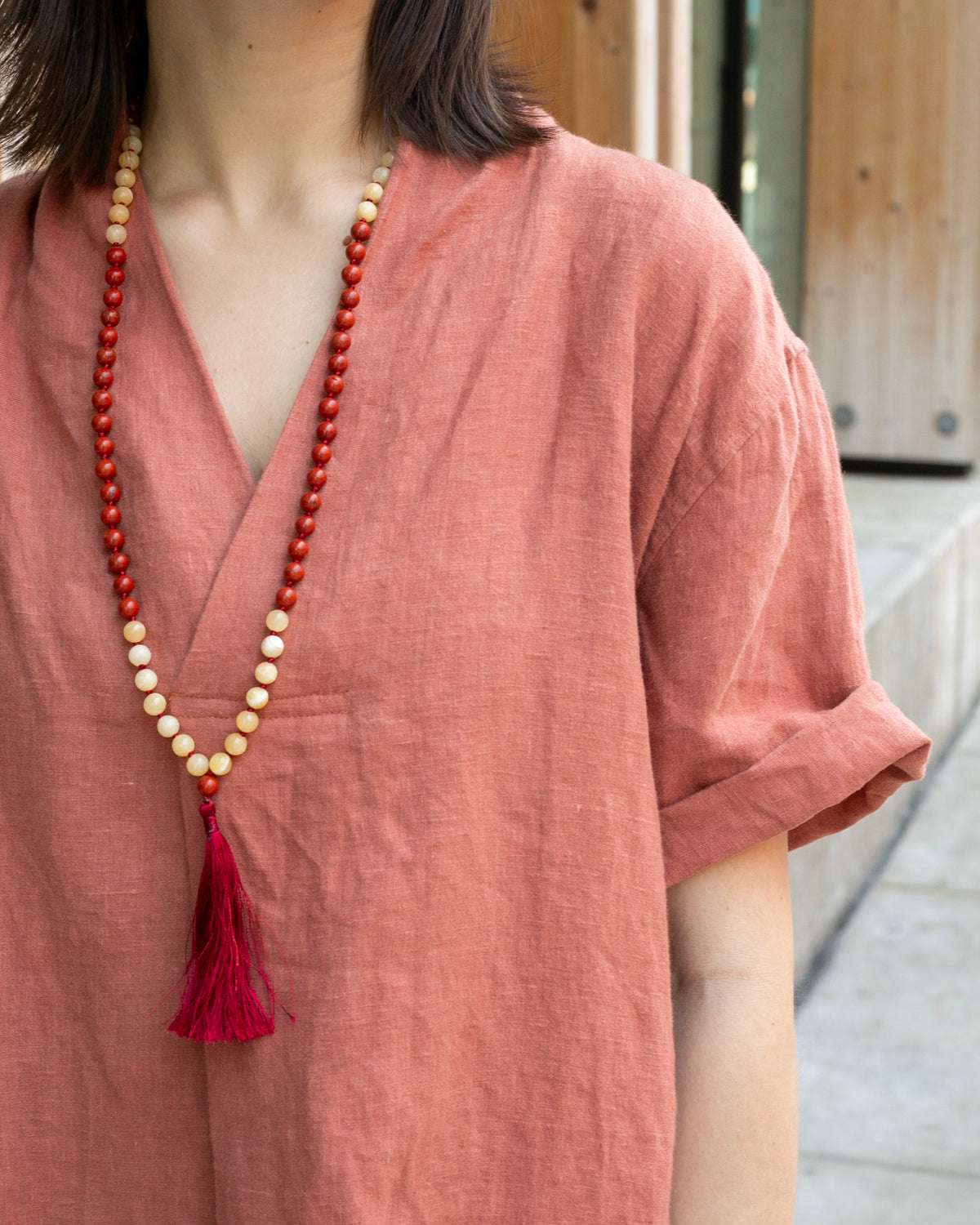 Kiriko Original French Linen Tunic, Burnt Orange
