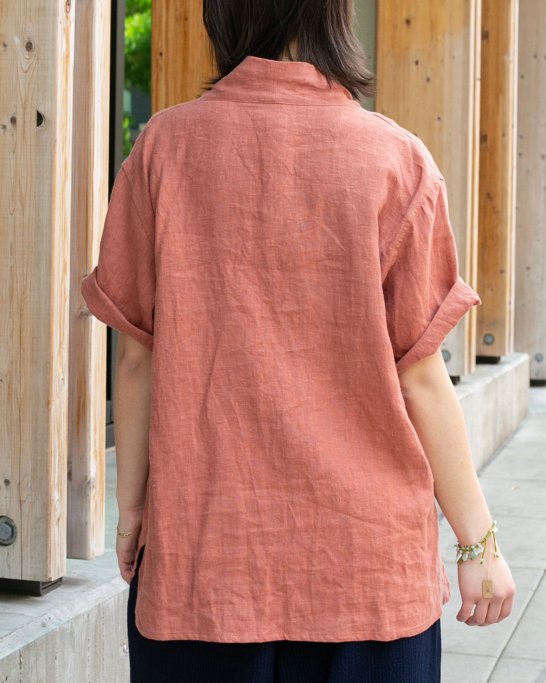 Kiriko Original French Linen Tunic, Burnt Orange