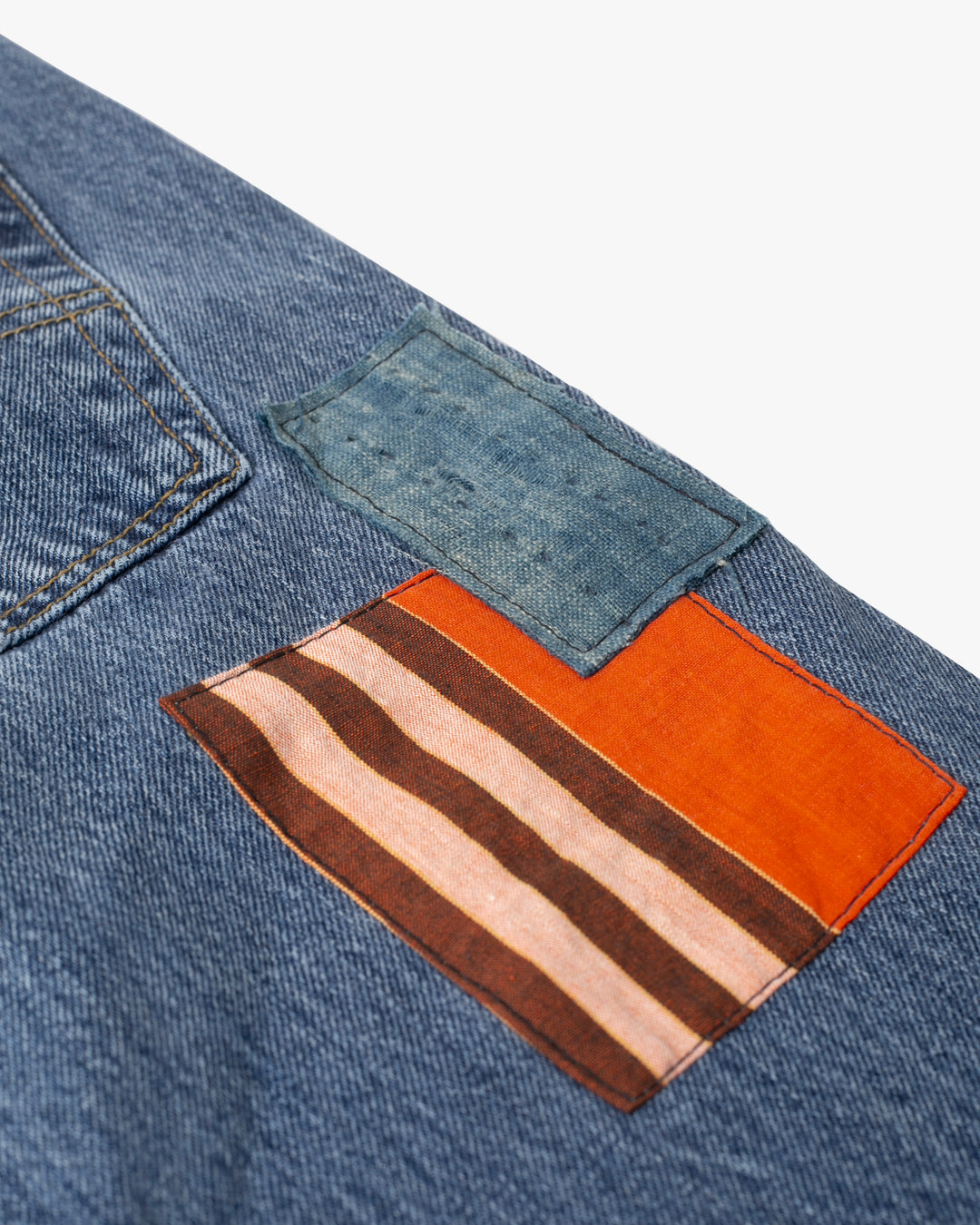 Kiriko Custom Patched Denim Jeans, Levi&