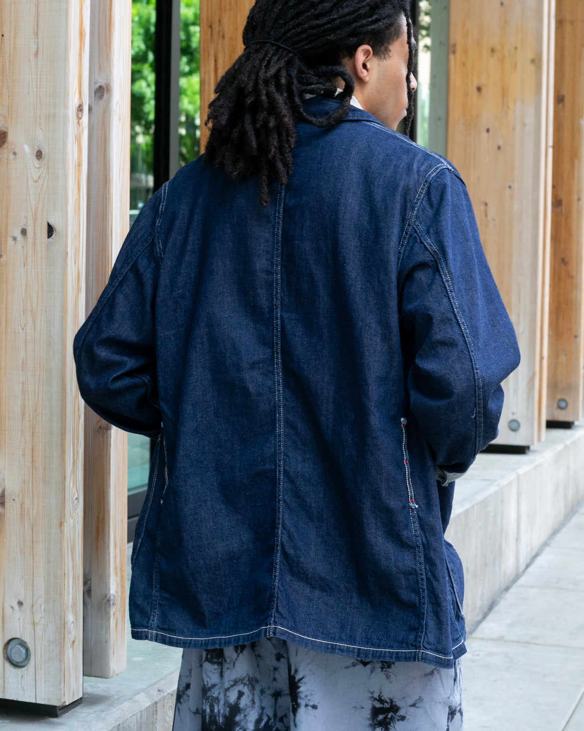Japanese Repro Denim Jacket, XL, Kapital, Dark Wash with Angled Pockets