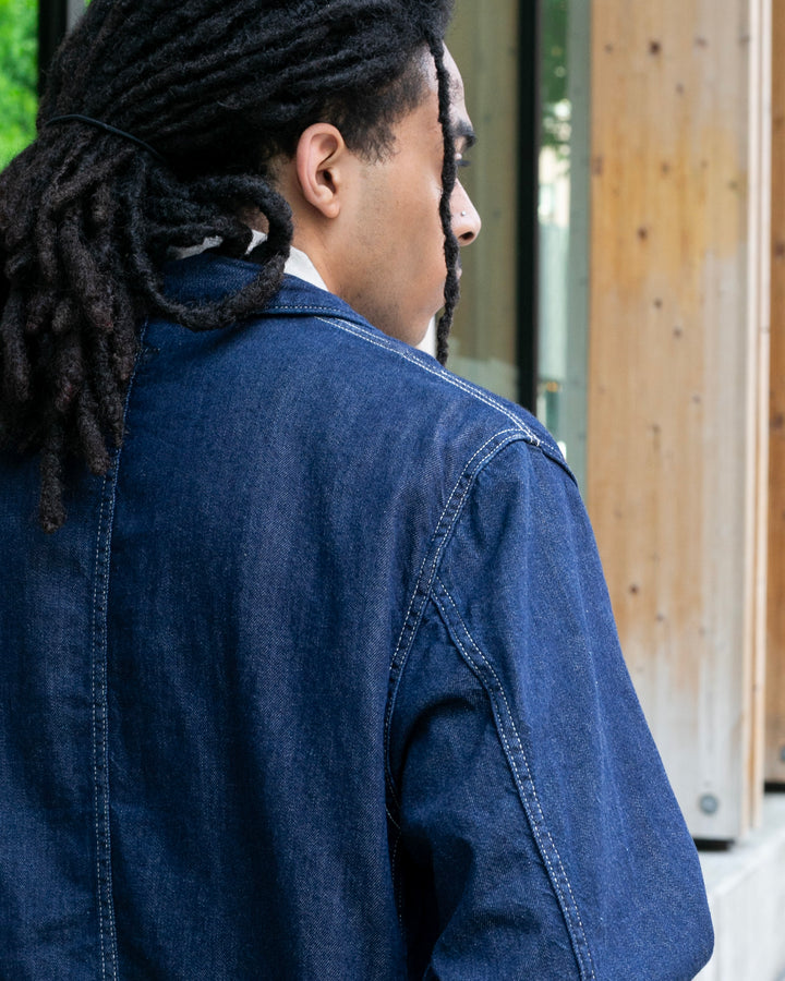 Japanese Repro Denim Jacket, XL, Kapital, Dark Wash with Angled Pockets