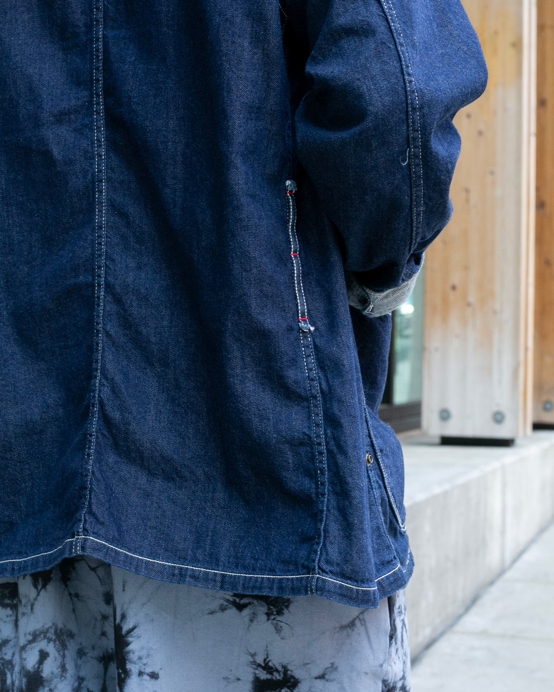 Japanese Repro Denim Jacket, XL, Kapital, Dark Wash with Angled Pockets
