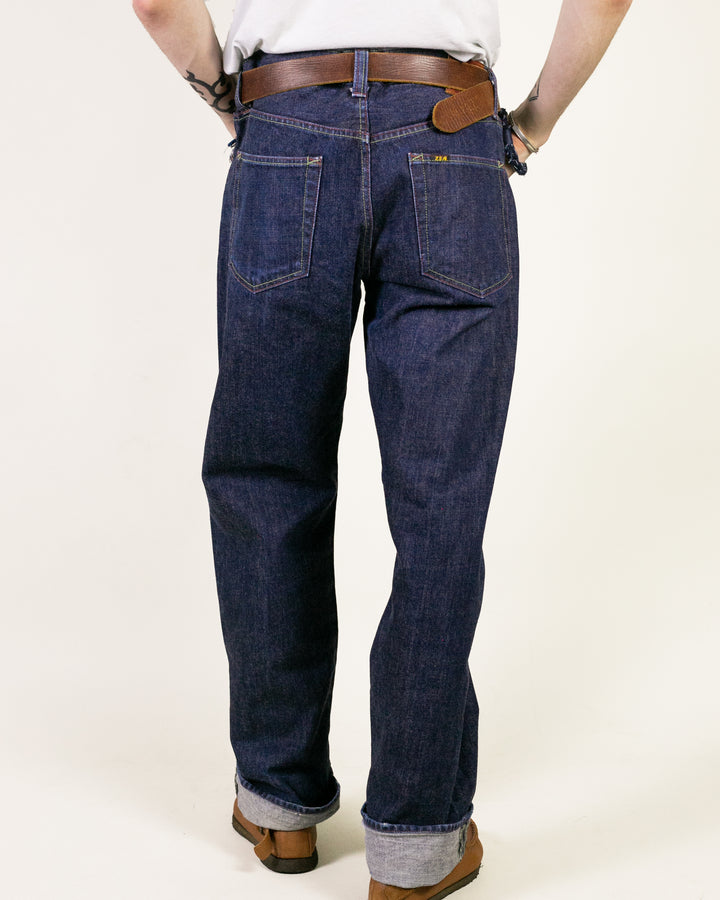Japanese Repro Denim Jeans, Zen Clothing, Hand Painted - 36