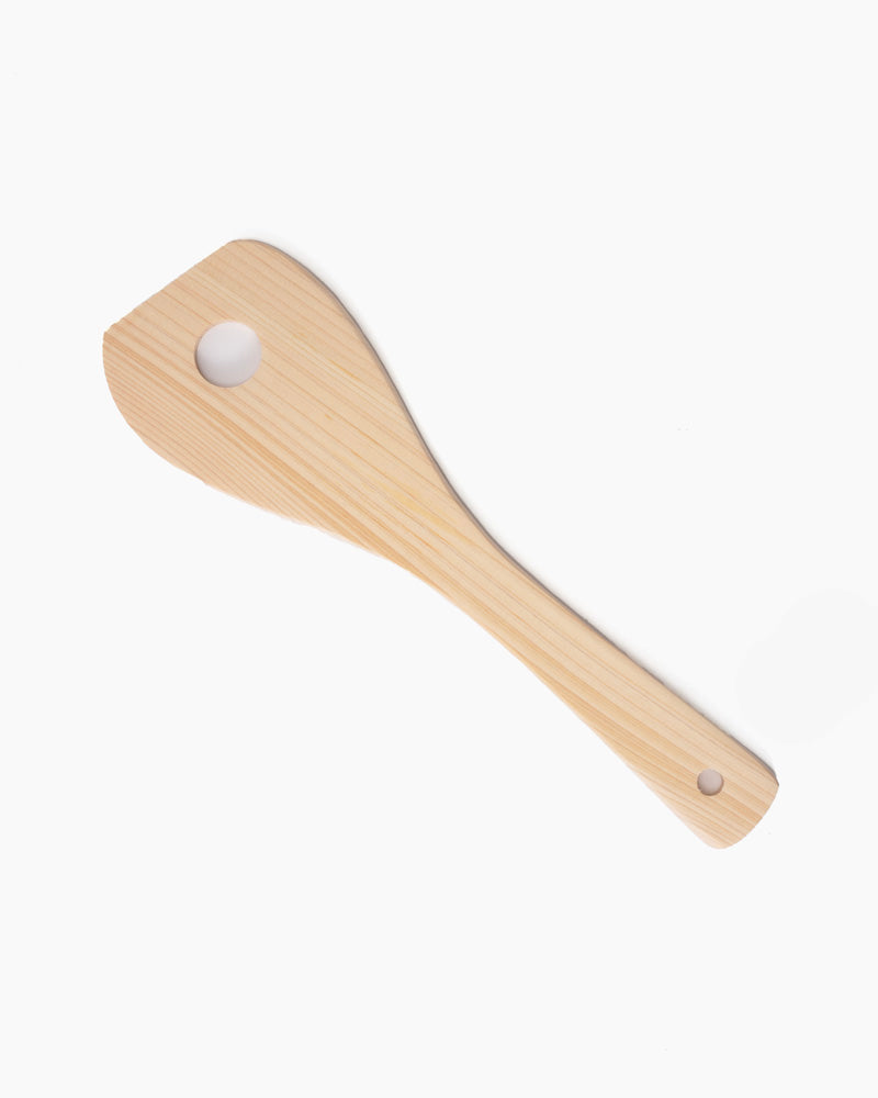 Spatula w/ Hole, Yamaichi, Hinoki Wood