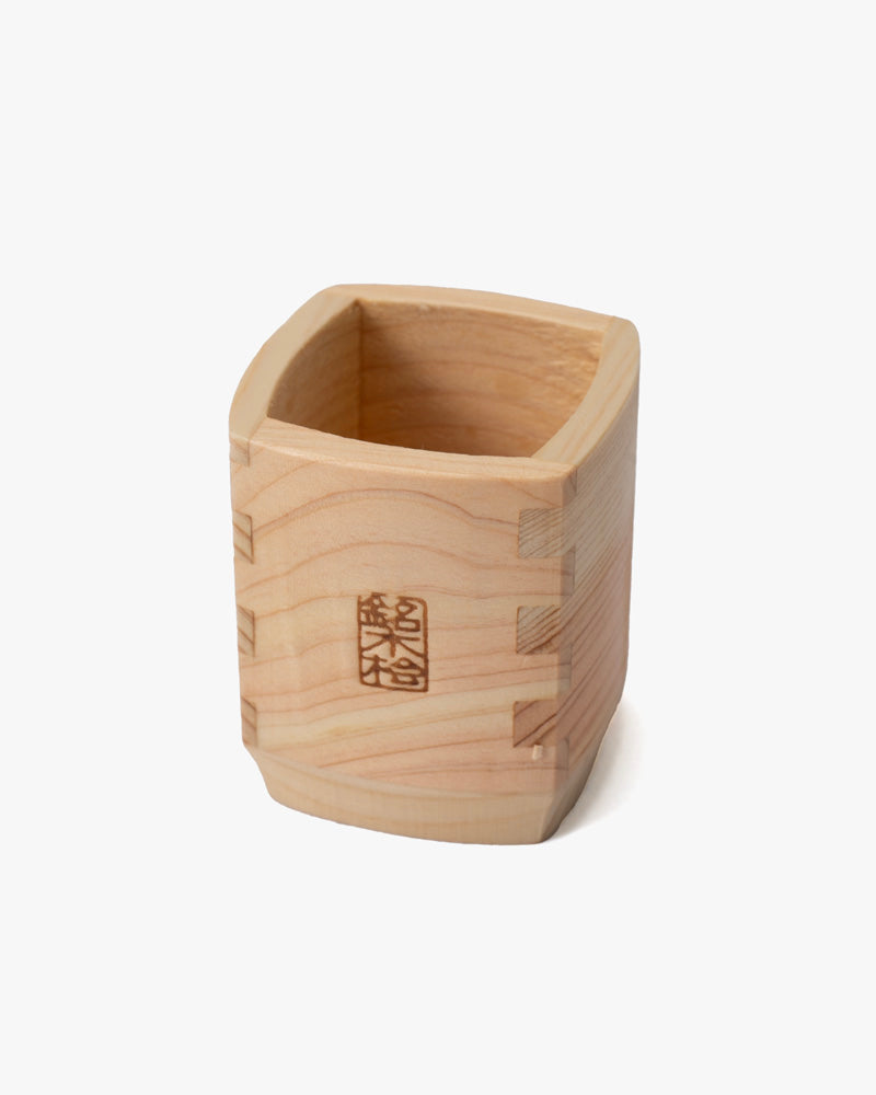 Sake Cup, Yamaichi, Hinoki Wood - Square