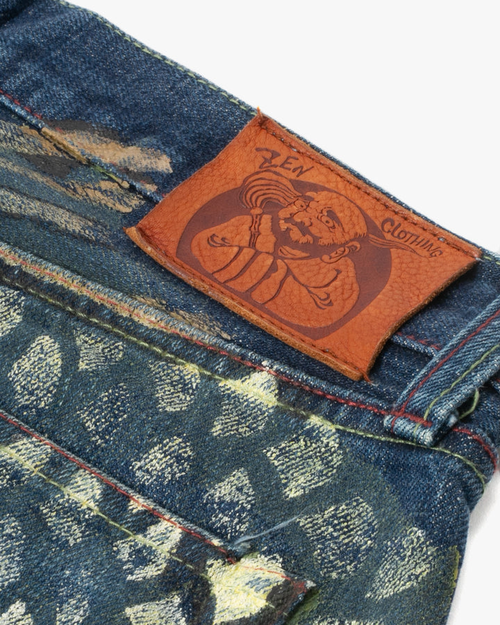 Japanese Repro Denim Jeans, Zen Denim, Painted Koi - 34