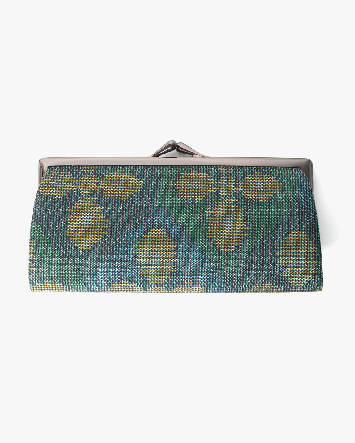 Vintage Purse, Clutch, Blue with Yellow and Green Petals
