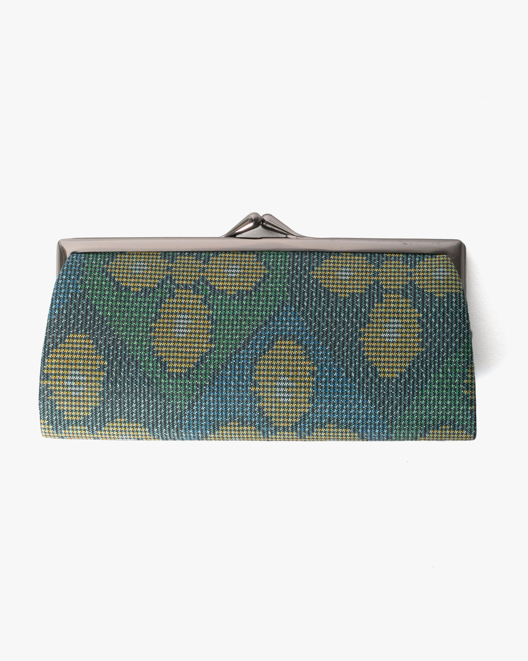 Vintage Purse, Clutch, Blue with Yellow and Green Petals