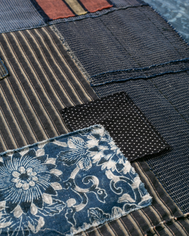 Kiriko Original Scarf, Patched Boro, Indigo, 38