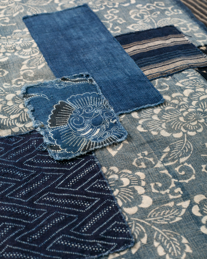 Kiriko Original Scarf, Patched Boro, Indigo, 39