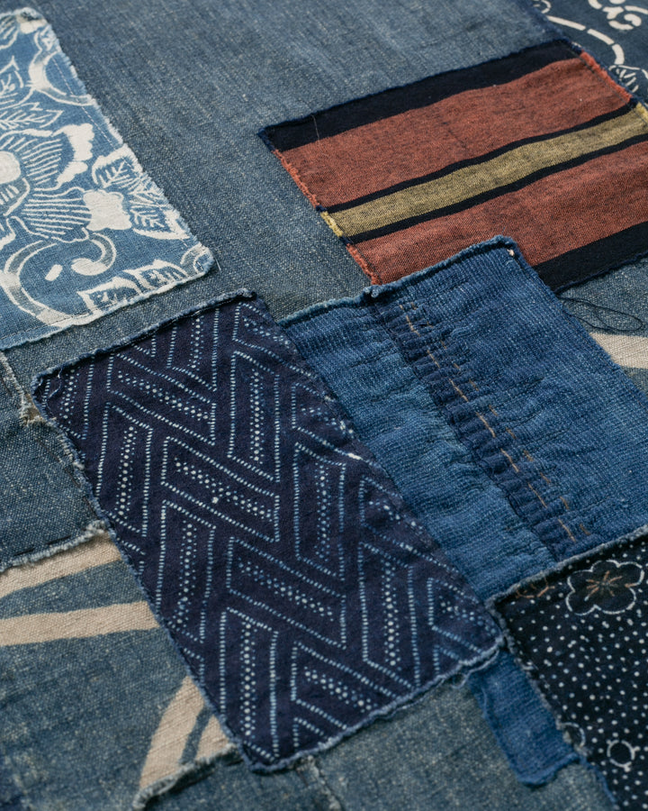 Kiriko Original Scarf, Patched Boro, Indigo, 40