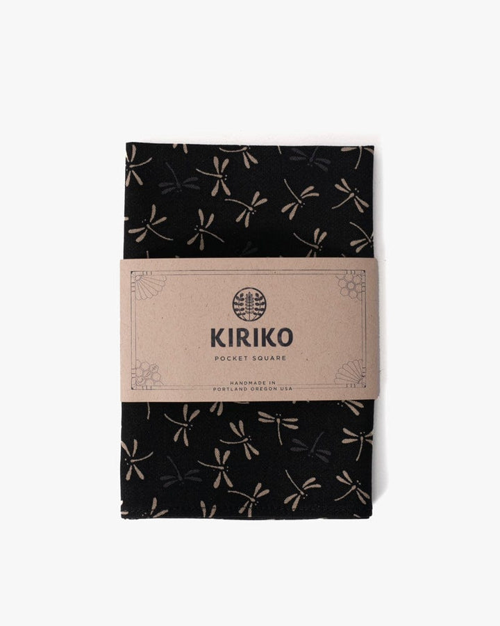 Kiriko Original Pocket Square, Black Tonbo