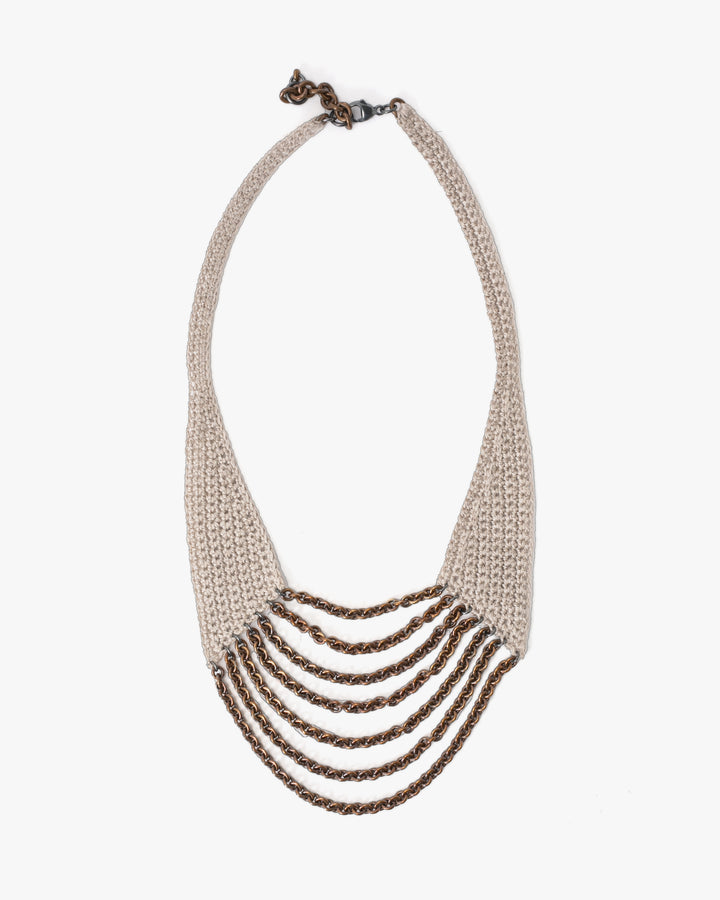 Boet X Kiriko Necklace, Short Horseshoe, Light Grey