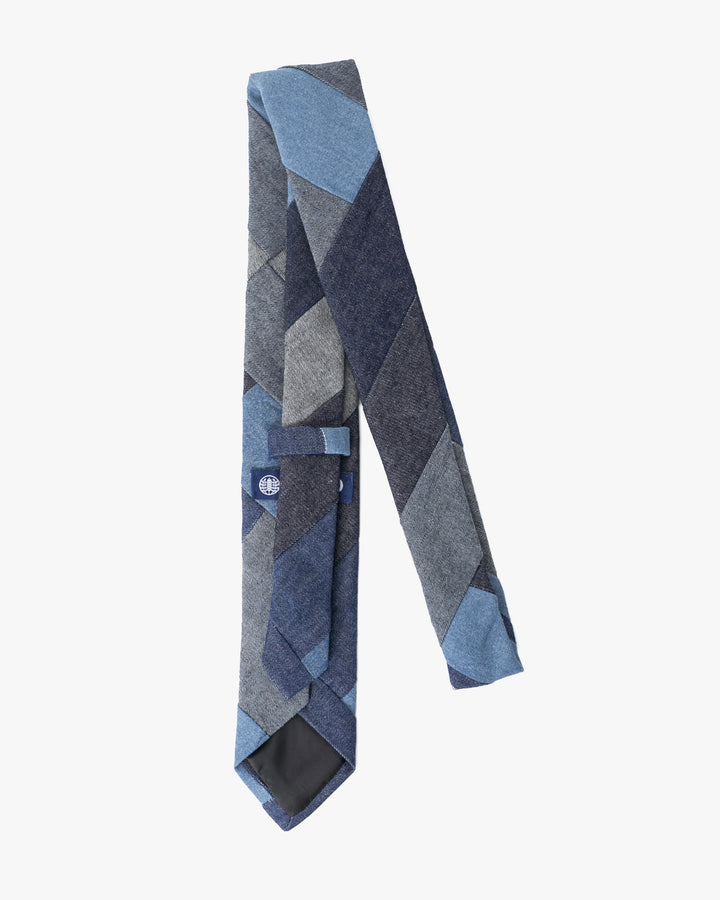 Kiriko Original Tie, Patchwork, Dark Denim