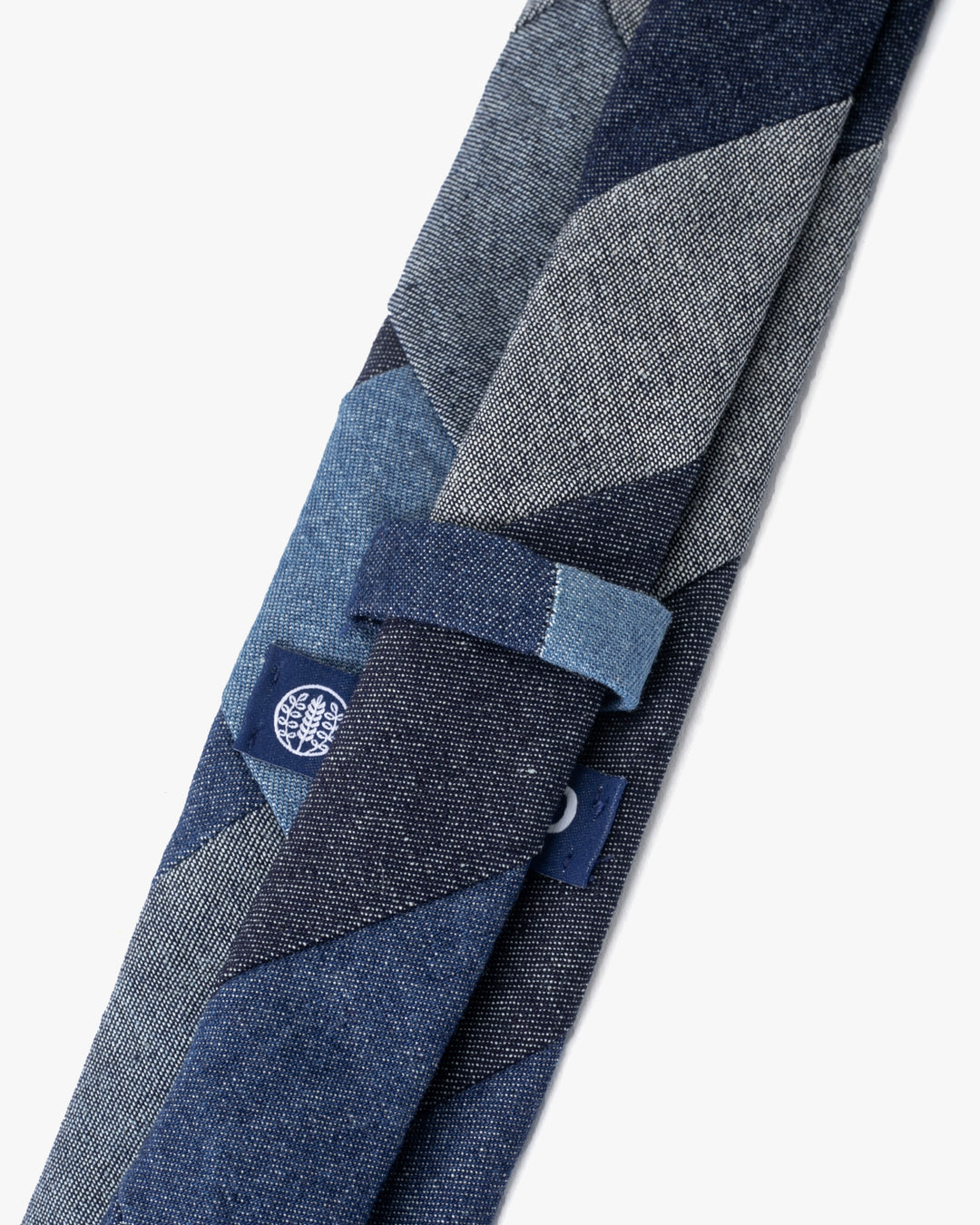 Kiriko Original Tie, Patchwork, Dark Denim