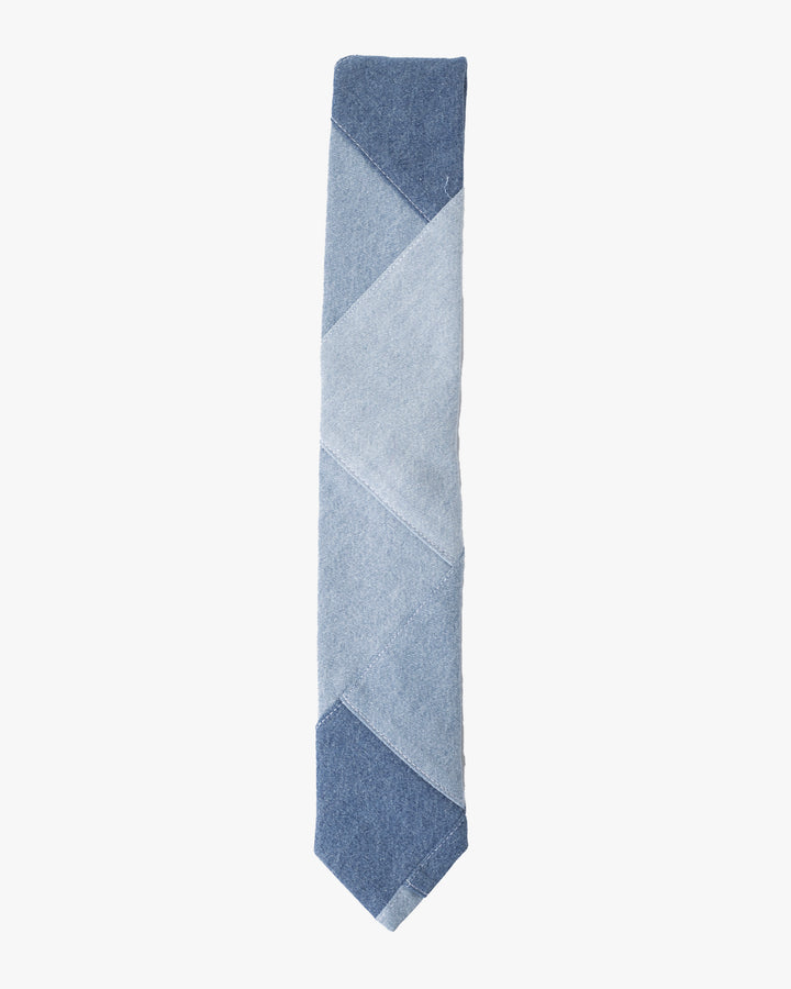 Kiriko Original Tie, Patchwork, Light Denim